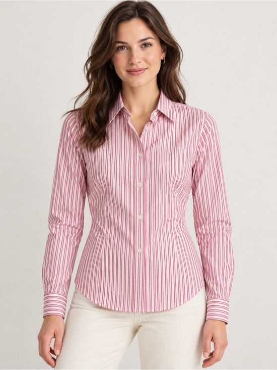 Banana Republic Tops - Women’s Banana Republic Pink Stripe Button-Up Shirt